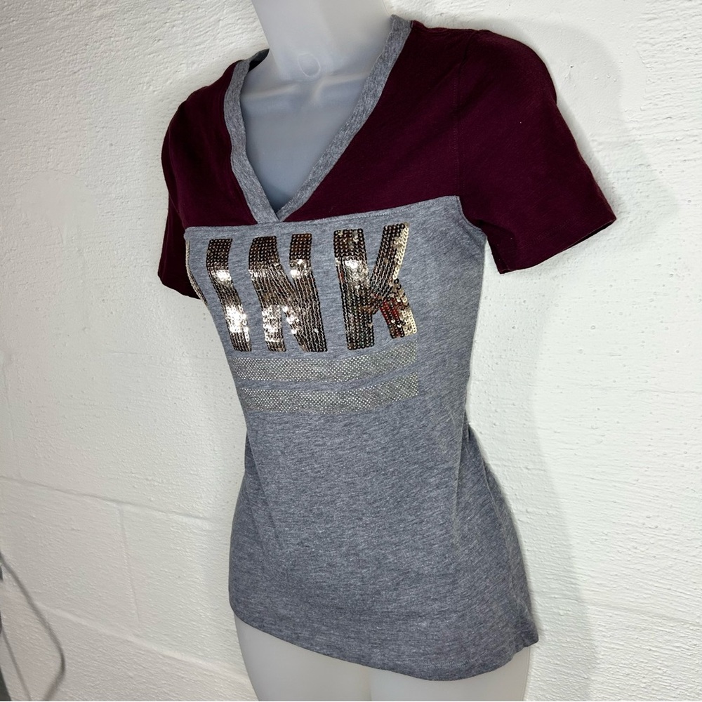 Vs Pink- Sequin Tee - image 2